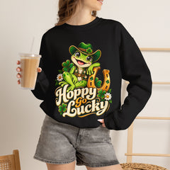 Hoppy Go Lucky Frog St. Patrick’s  Day Sweatshirt