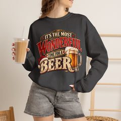 It’s the Most Wonderful Time for a Beer Crewneck Sweatshirt - Christmas