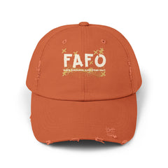 Distressed Cap with FAFO Design – Casual Trendy Hat FIZZ AROUND AND FIND OUT