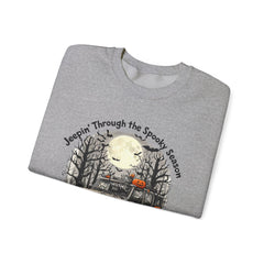 Spooky Adventure Sweatshirt - Jeepin' Through the Spooky Season, Unisex Crewneck, Fall Apparel, Halloween Gift, Cozy Halloween Wear
