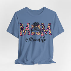 Mom Life Cheeta Print Unisex Jersey Tee - Fun Floral Design for Mothers