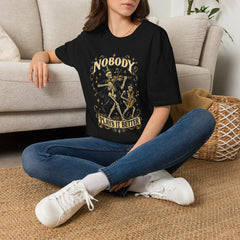 Nobody Plays It Better T-Shirt — Skeleton Violinist Day of the Dead Music Tee