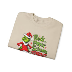 Rock - Paper - Scissors - Throat Punch- Dr. Seuss Grinch Christmas Sweatshirt