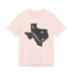 Texas Night Sky Tee — Celestial Moon & Stars State Graphic T-Shirt