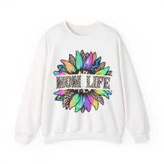 “Mom Life” Vintage Cool Life Flower Crewneck Sweatshirt