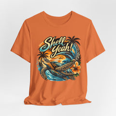 Shell Yeah! Turtle Graphic Tee — Tropical Beach Surf T-Shirt