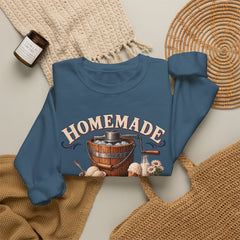 Crewneck Sweatshirt — "Homemade Ice Cream Social" Vintage Ice Cream Maker Design