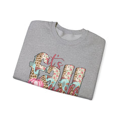 Cozy It’s Fall Y’all Sweatshirt with Floral Design, Perfect for Autumn Style, Thanksgiving Gift, Casual Wear, Seasonal Comfort