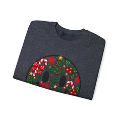 Christmas Smiley Crewneck Sweatshirt — Festive Holiday Smile Graphic