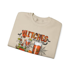 Witches Drink Up Sweatshirt, Unisex Halloween Apparel, Cozy Fall Sweatshirt, Spooky Season Gear, Perfect for Halloween Parties
