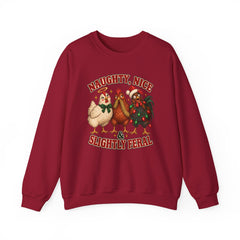 "Naughty, Nice & Slightly Feral" Holiday Christmas Crewneck Sweatshirt