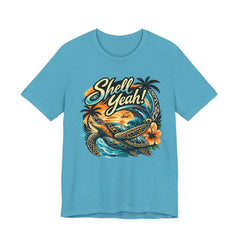 Shell Yeah! Turtle Graphic Tee — Tropical Beach Surf T-Shirt