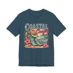 Coastal Cowgirl Tee — "Howdy Shore" Beach Western Graphic T-Shirt