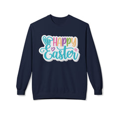 Happy Easter Unisex Midweight Softstyle Fleece Crewneck Sweatshirt