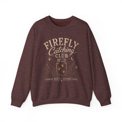 Firefly Catching Club Sweatshirt — Vintage Mason Jar Summer Nights Crewneck - Southern Heritage