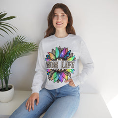 “Mom Life” Vintage Cool Life Flower Crewneck Sweatshirt