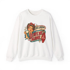 Retro Rosie 'Leave Me Alone' Vintage Pin-Up Graphic Sweatshirt- Valentine