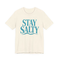 Stay Salty Tee – Coastal Beach Shirt with Nautical Wave Design