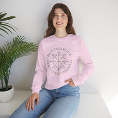 “Have Yourself a Merry Little Christmas” Snowflake Gildan Crewneck Sweatshirt
