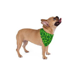 St. Patrick's Day Pet Bandana - Green Leopard Print