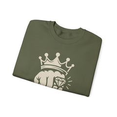 Bling King Sweatshirt, Cozy Crewneck, Gift for Him, Streetwear Style, Bomb Party,  Casual Fashion