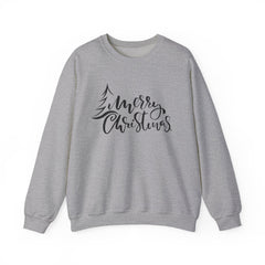 "Merry Christmas" Crewneck, Unisex Sweater, Winter Fashion, Festive Apparel, Holiday Gift, Christmas tree