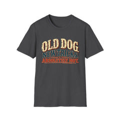 Old Dog New Tricks T-Shirt – "Absolutely Not" Vintage Graphic Tee