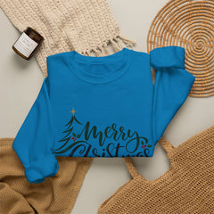 "Merry Christmas" Crewneck, Unisex Sweater, Winter Fashion, Festive Apparel, Holiday Gift, Christmas tree