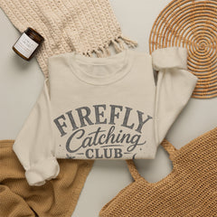 Firefly Catching Club Sweatshirt — Vintage Mason Jar Summer Nights Crewneck - Southern Heritage