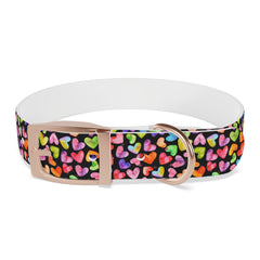 Dog Collar- Rainbow Hearts