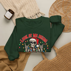 Christmas Skeleton Unisex Sweatshirt - Rude Humor - Party Sweatshirt- Holiday Humor