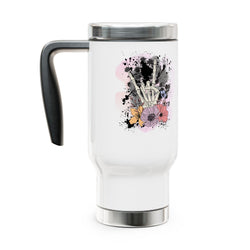 Floral Brushstroke Stainless Steel Travel Mug (14oz)