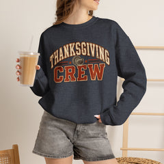 Thanksgiving Crew Sweatshirt - Vintage Turkey Family Holiday Pullover - Fall Apparel