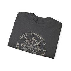 “Have Yourself a Merry Little Christmas” Snowflake Gildan Crewneck Sweatshirt
