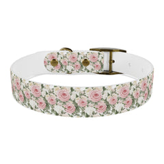 Dog Collar- White and Pink Roses