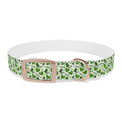 Dog Collar - Green Leprechaun Hats and Green Hearts Design