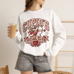 Cupid's Social Club Crewneck Sweatshirt- Valentines