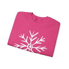 Cozy Snowflake Crewneck Sweatshirt for All Seasons |Hand drawn, Lounging, Holidays, Snow