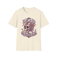 "Dead Gorgeous" T‑Shirt- Skull Floral- Halloween Vibes
