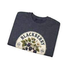 Blackberry Picking Club Crewneck Sweatshirt — Vintage Fruit Patch Design