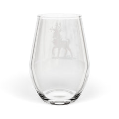 Christmas Reindeer Stemless Wine Glass