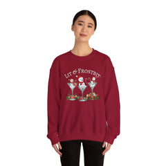 Lit & Frostbit Design | Festive Christmas Martinis, Winter Parties, Snowman Apparel, Christmas Party Sweatshirt