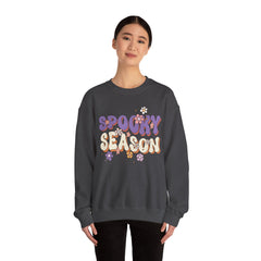Spooky Season Crewneck Sweatshirt, Unisex Fall Apparel, Halloween Fashion, Cozy Sweatshirt, Autumn Gift Idea, Seasonal Clothing