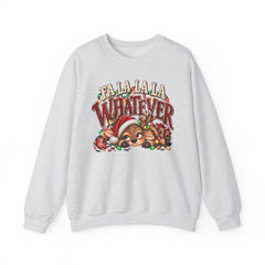 'Fa La La La Whatever' Cute Sleepy Reindeer Christmas Sweatshirt
