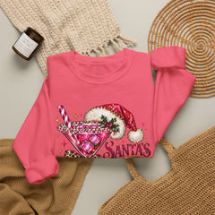 "Santa's Favorite Hot Mess" Sparkle Martini Holiday Christmas Crewneck