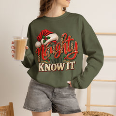 Naughty and Know It Christmas Crewneck Sweatshirt