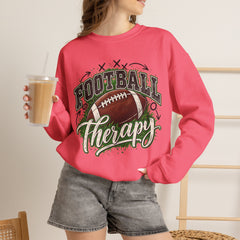 Football Therapy Sweatshirt — Vintage Football Graphic Crewneck