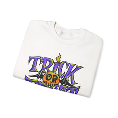 Halloween 'Trick or Treat' Crewneck Sweatshirt — Retro Candy Graphic