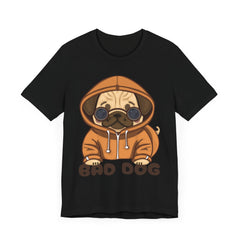 Graphic Tee with Cute Bad Dog Illustration - Unisex Jersey Short Sleeve Tee