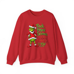 Rock - Paper - Scissors - Throat Punch- Dr. Seuss Grinch Christmas Sweatshirt